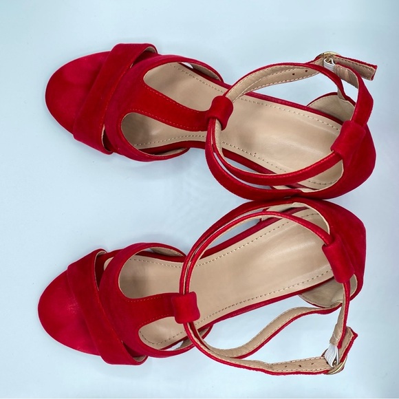 Red Velvet Women's Sandales with 2”Heels Pre-Loved Excellent Condition Size 39 - Picture 16 of 16